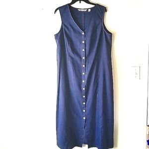 AVENUE MIDI DRESS BUTTON DOWN FRONT CLOSURE SIZE L